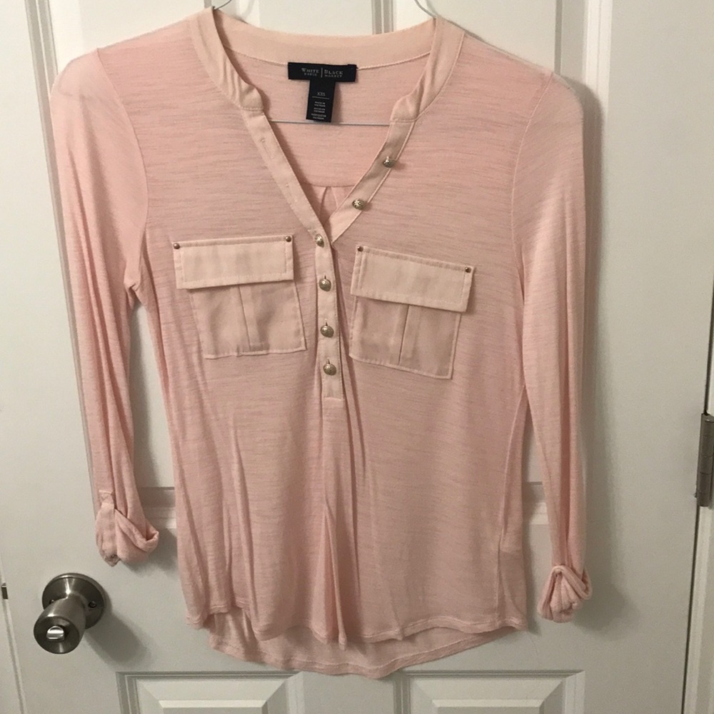 XXS Light pink WHBM 3/4 length tshirt